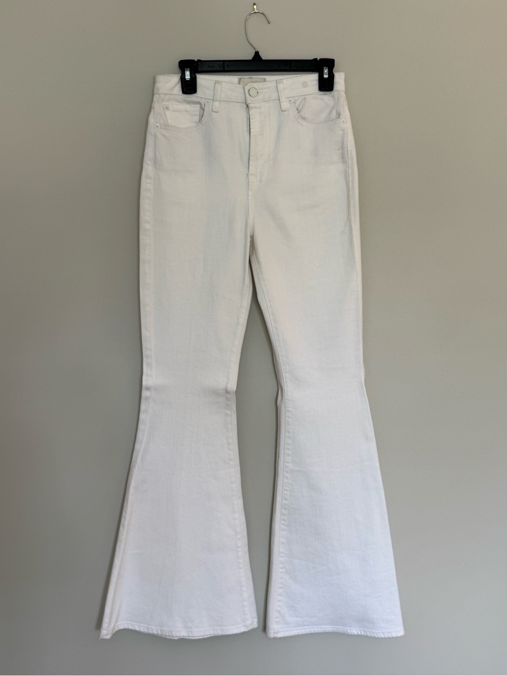 7 For All Mankind White High-Rise Mega Flare Jeans - Picture 3 of 9